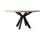 Albert- Round eetkamertafel met massief houten blad op metalen onderstel "Vincent Sheppard"