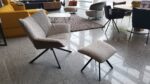 Gustav draaifauteuil met hocker "Label"