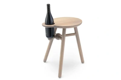 Bottle Stool bijzettafeltje met wijnfleshouder "Pode"