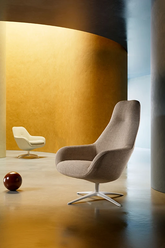 Spot Two beige stof op de voorgrond en op de achtergrond de Sparkle One